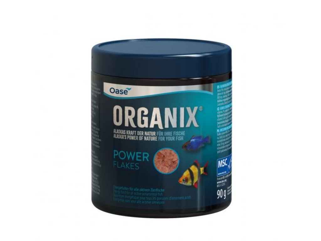 Oase ORGANIX Power Flakes akvarijní krmivo pro býložravé ryby 550ml