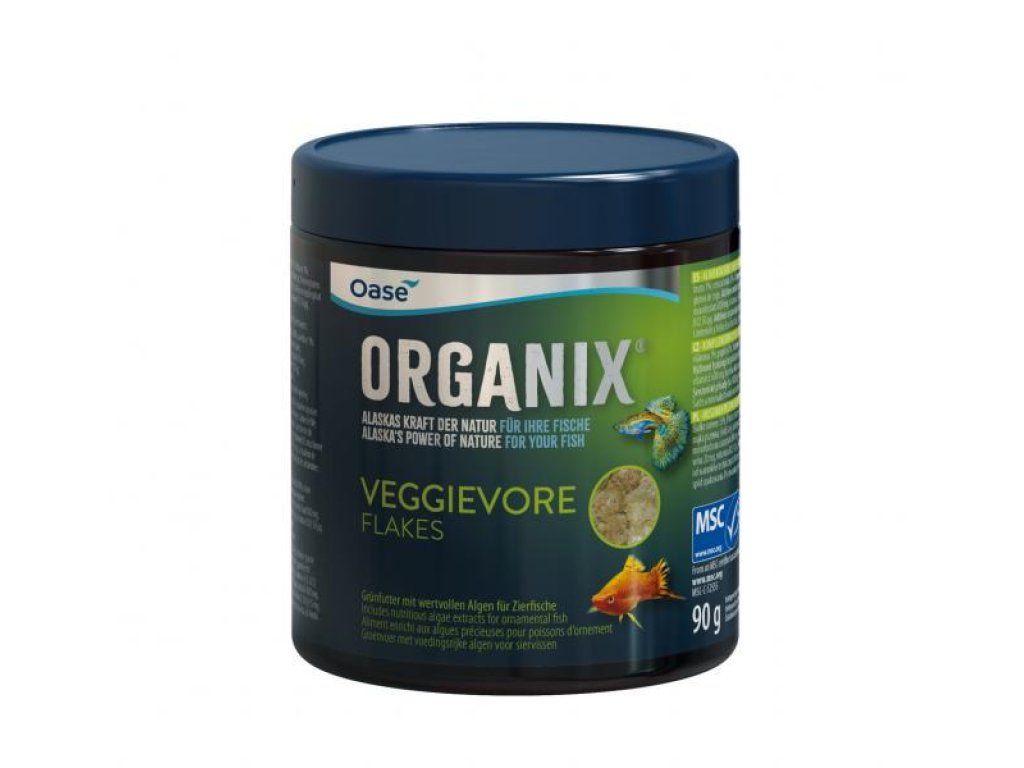 Oase ORGANIX Veggievore Flakes akvarijní krmivo pro býložravé ryby 550ml