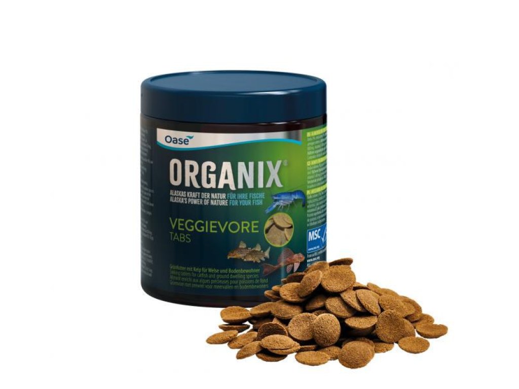 Oase ORGANIX Veggievore Tabs akvarijní krmivo pro býložravce 550ml