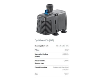 Oase OptiMax 4000 akvarijní čerpadlo