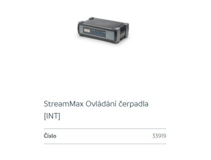 Oase StreamMax ovládání čerpadla