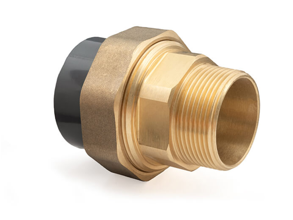 PVC šroubení 32mm x 1" ext. mosaz (zesílené)