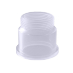 PVC transparentní díl ke šroubení 50mm x 1½“