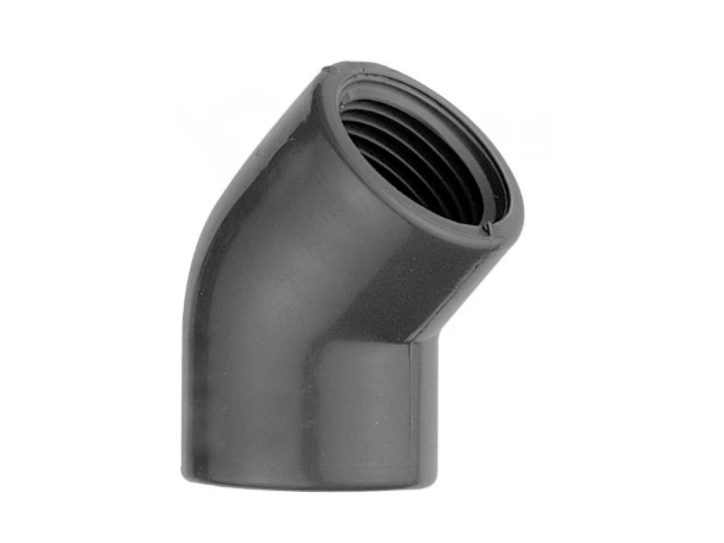 PVC úhel-koleno 45°-63mm x 2" int.