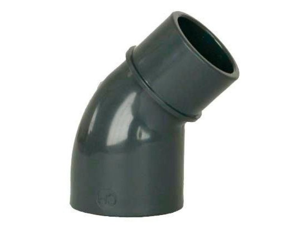 PVC úhel-koleno 45°-50mm int. x 50mm ext.