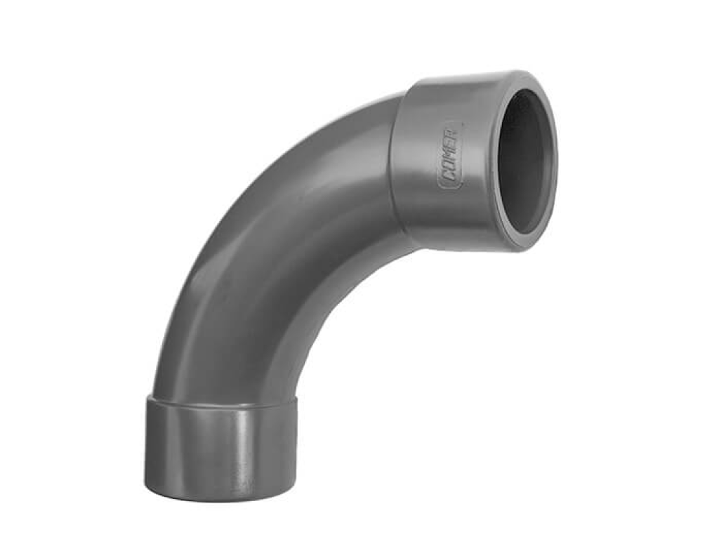 PVC úhel-oblouk 90°-50mm x 50mm