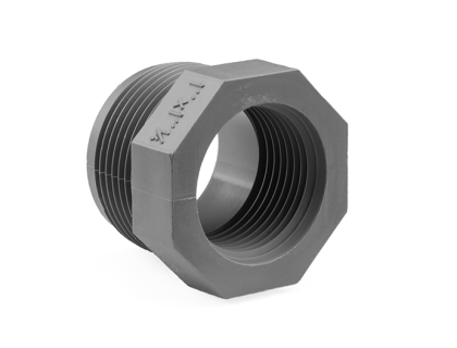 PVC redukce krátká závitová ½" ext. x 3/8" int.