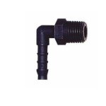 PVC hadicový trn úhel 90° 12mm x 3/8" ext. polyamid