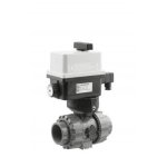 PVC kulový el. dvoucestný ventil 63mm, 230V, FIP – pro solární systémy