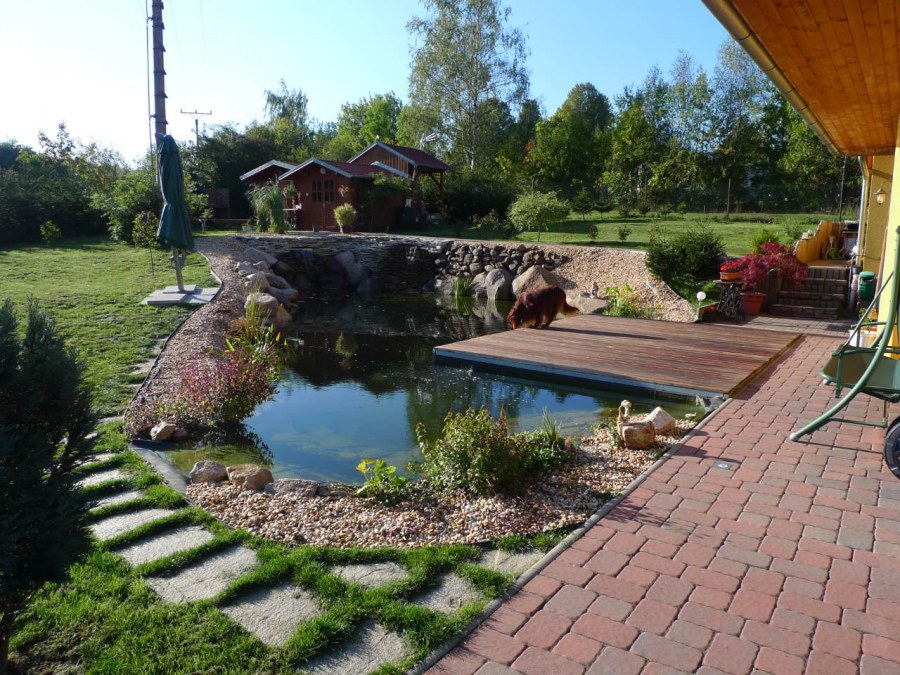 Realizace okrasného jezírka v Citicích