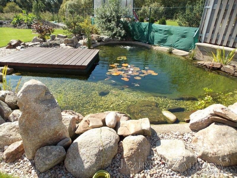 Realizace okrasného jezírka v Otovicích
