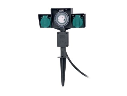 Zahradní sloupek (dvojnásobná zásuvka + časovač)