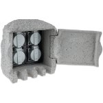 Zahradní sloupek v imitaci kamene (čtyřnásobná zásuvka)