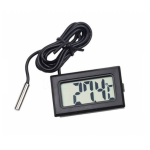 Digitální teploměr s externím čidlem (černý)